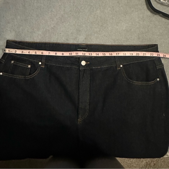 Universal Standard Stevie High Rise Cuffed Straight Jeans dark indigo size 26 - Picture 7 of 11
